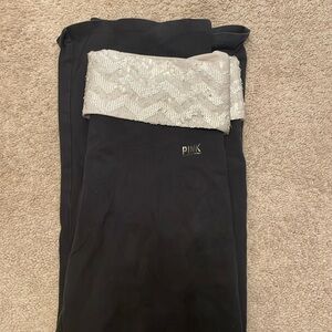 Vintage Pink fold over yoga flare pants